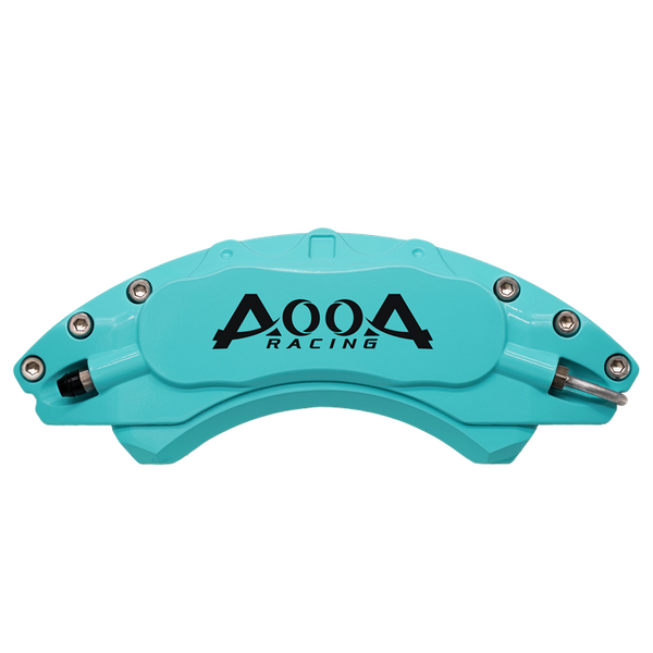 AOOA 05-09 Ford Mustang Aluminum Brake Caliper Covers for 16" wheels - Torquoise with Black Logo