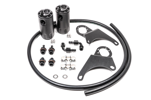 RADIUM Engineering 03-07 Mitsubishi Lancer Evolution Engine Oil Catch Can Kit | 20-0118-FL