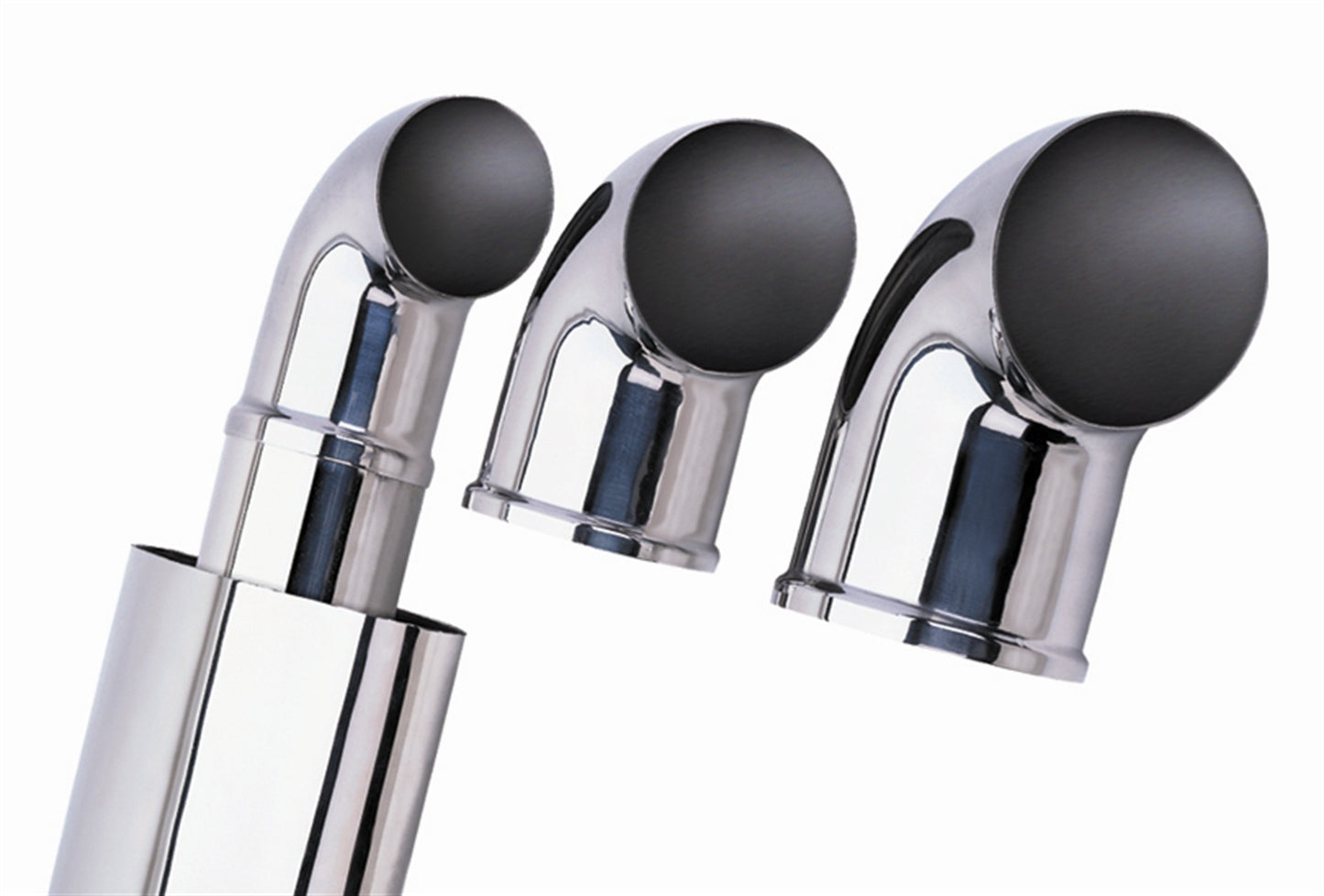 Borla 304 Stainless Steel 4" Inlet - 4" Single Round Turndown/ Turnout Outlet - 7" Long Tip. Weld | 20146