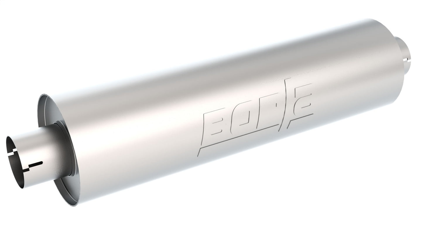 Borla 3" Center Inlet/ 3" Center Outlet 6.75" Round x 24" Long Body 29" Overall Length. Universal | 400436