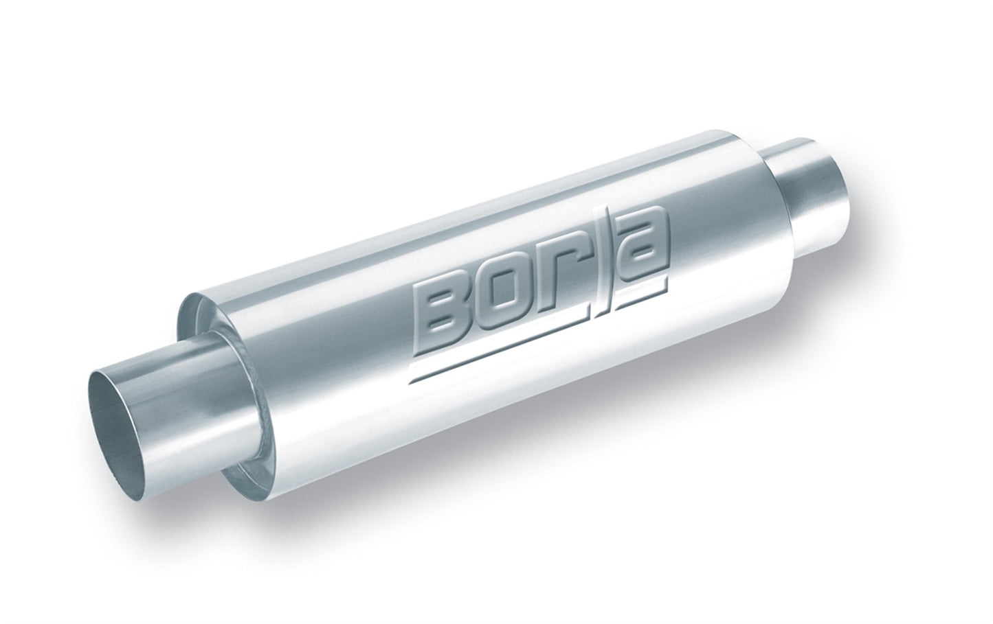 Borla 1 Sportsman Racing Muffler - 3.5" Center Inlet/ 3.5" Center Outlet 5" Round x 15" Long Body 20" Overall Length. Universal | 40086