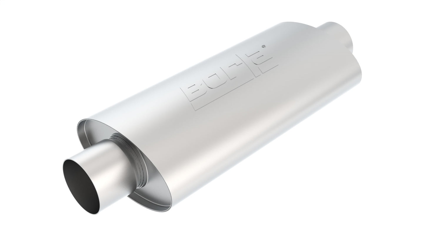 Borla 1 Sportsman Racing Muffler - 3" Center Inlet/ 3" Center Outlet 4.25" x 7.88" Oval x 16" Long Body 21" Overall Length. Universal | 40944
