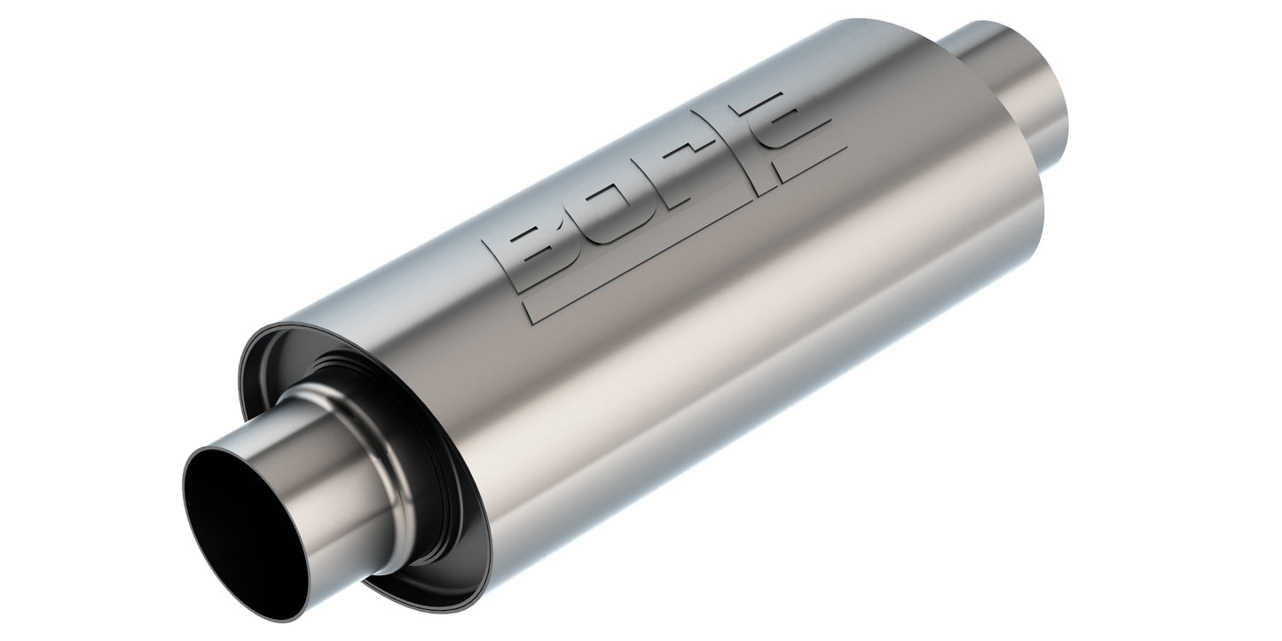 Borla 1 Multi-Core Racing Muffler (6 Core) For Full Bodied Cars - 3" Center Inlet/ 3" Center Outlet 5" x 6.25" Oval x 13.5" Long Body 18.5" Overall Length. Universal | 4ALEXR1993