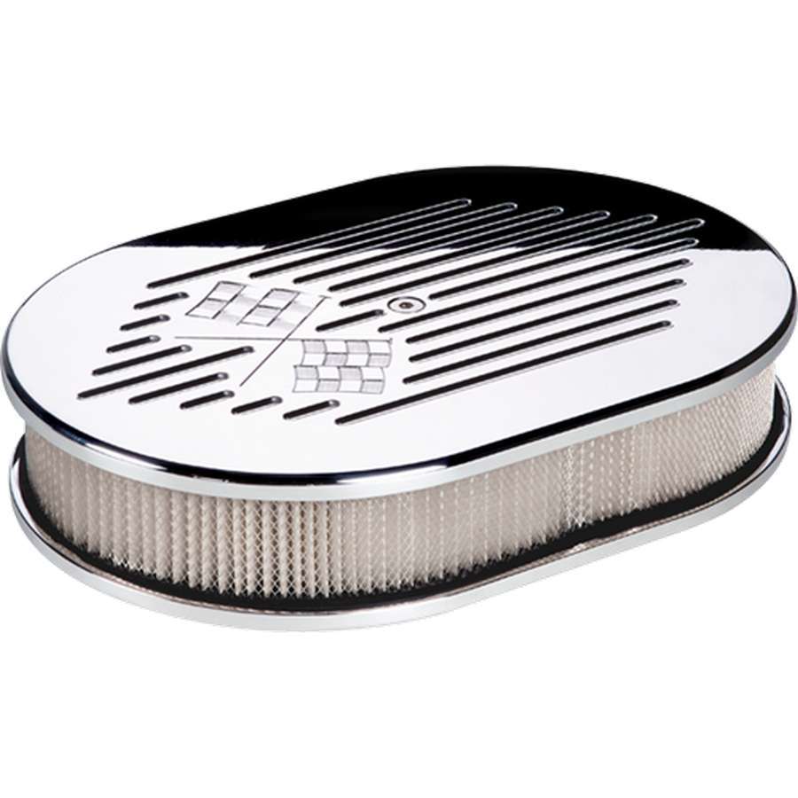 Billet Specialties Polished Small Oval Air Cleaner W/Flags | 15327