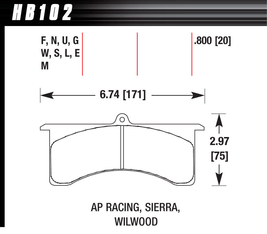 Hawk Brake Wilwood GN AP DTC-70 | HAWHB102U800