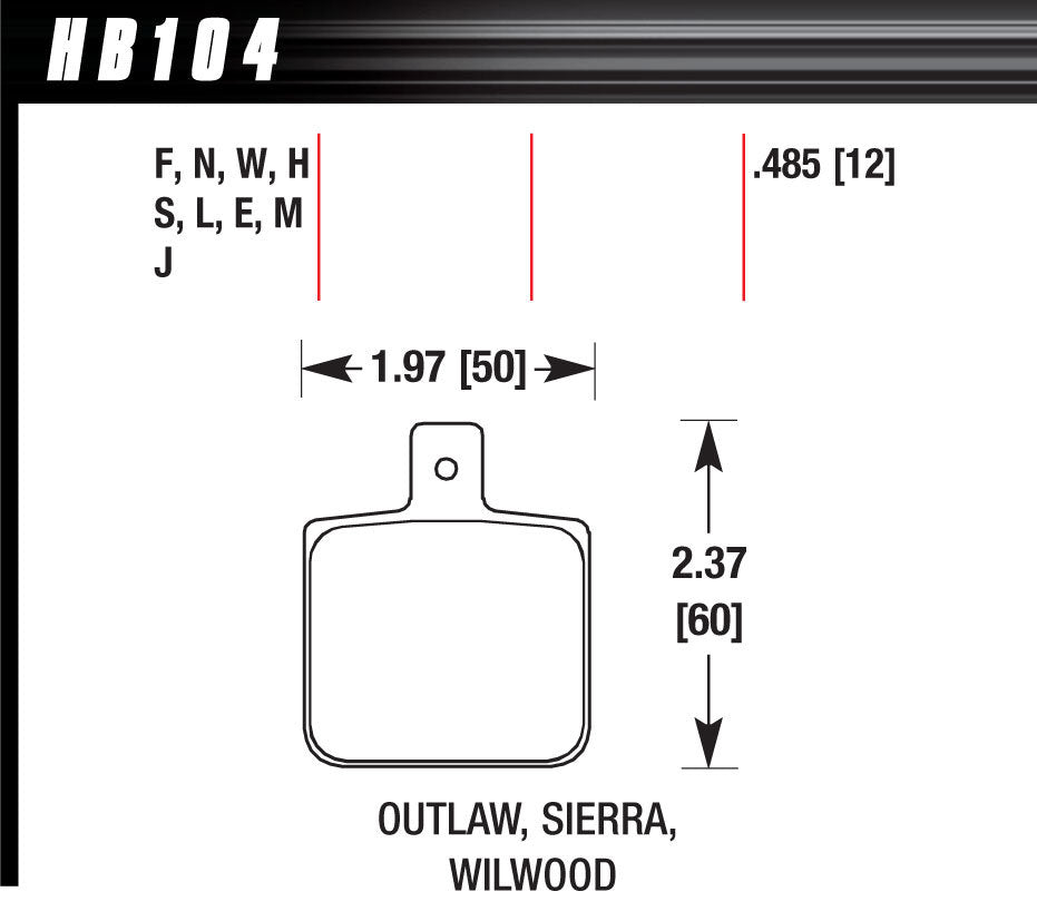 Hawk Brake DL Single/1000 DTC-30 | HAWHB104W485