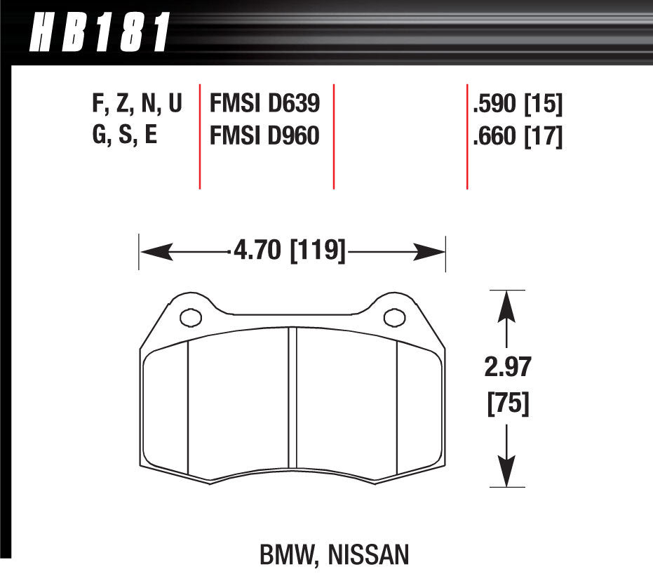 Hawk Brake Brake Pads BMW | HAWHB181F660