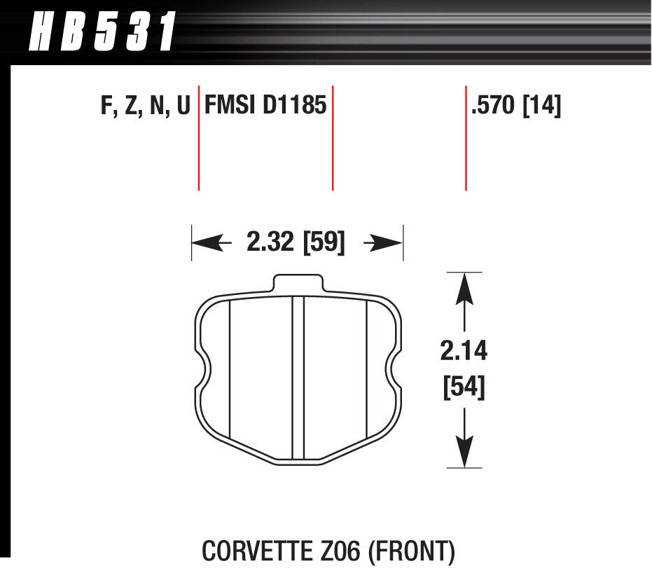 Hawk Brake 2006 Corvette ZO6 HP Plus | HAWHB531N570