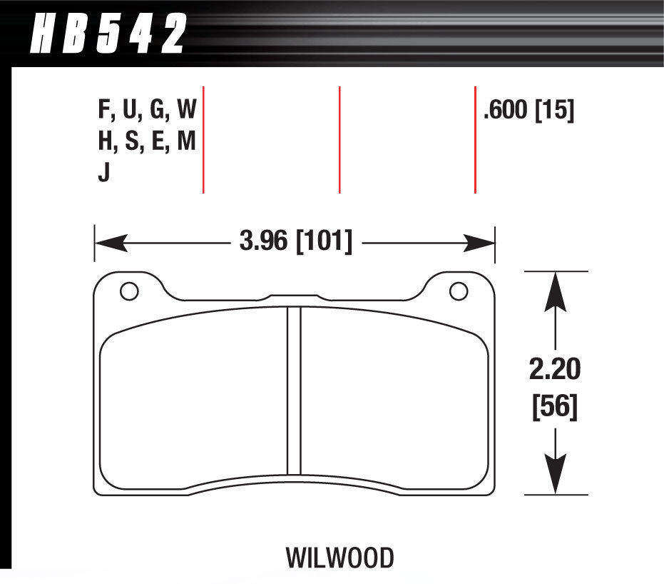 Hawk Brake Brake Pad Billet DynaPro Narrow DTC-30 | HAWHB542W600