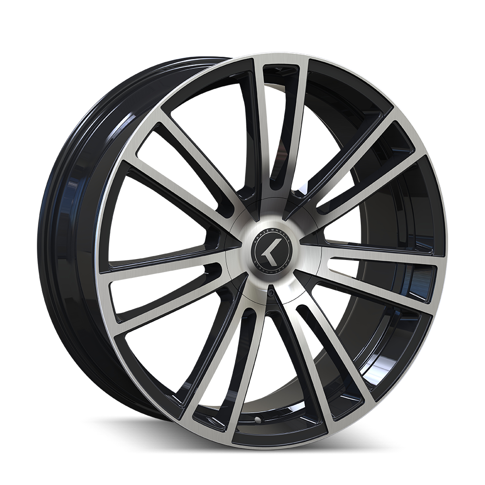 Kraze Spectra 183 Gloss Black Machined 18X8 5-115/5-120 40mm 74.1mm | KR183-8818BM40