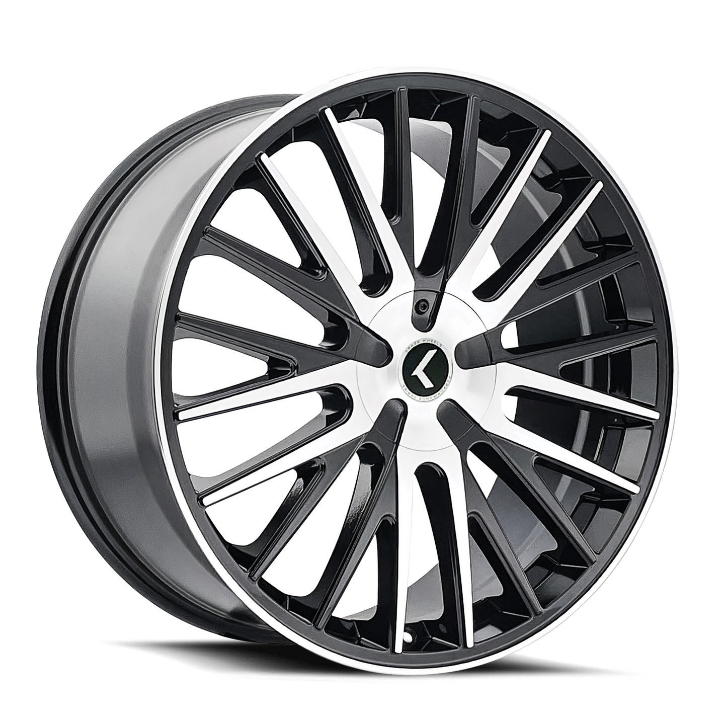Kraze Double Down KR185 Gloss Black Machined 18X8 5X112/5X120 40mm 74.1mm | KR185-8809BM40