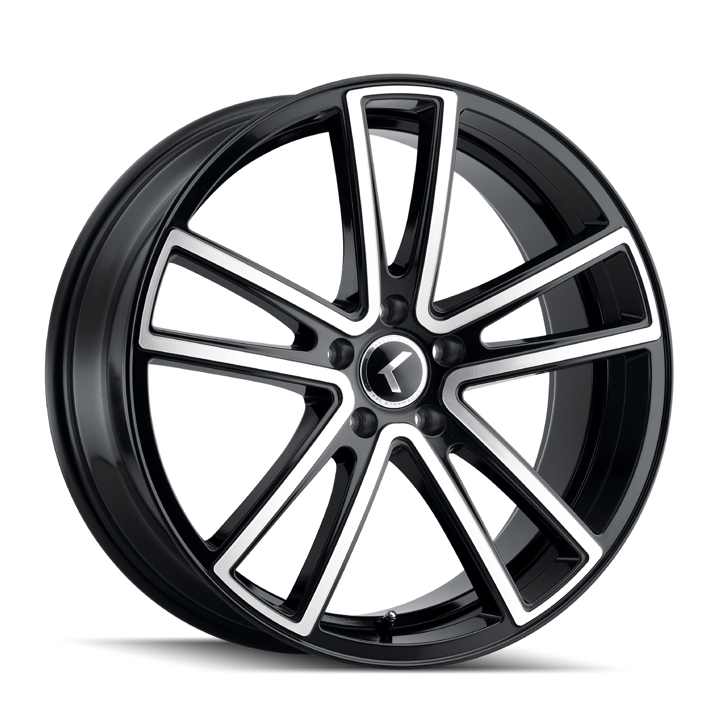 Kraze Lusso KR190 Gloss Black Machined 22X8.5 5-115 38mm 72.62mm | KR190-22864BM38