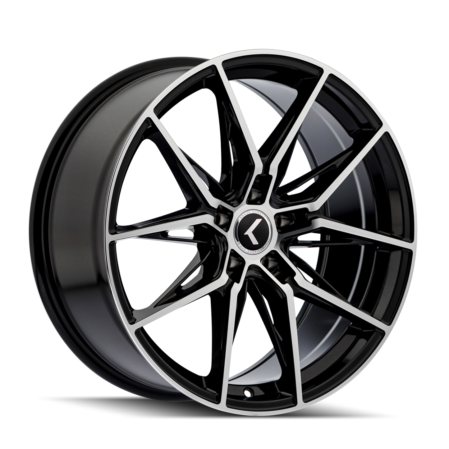 Kraze Evolve KR196 Gloss Black Machined 20X9 5-112 35mm 66.56mm | KR196-2945BM35