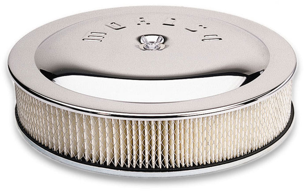 Moroso Chrome 14in Flat Bottom A/C | 65911