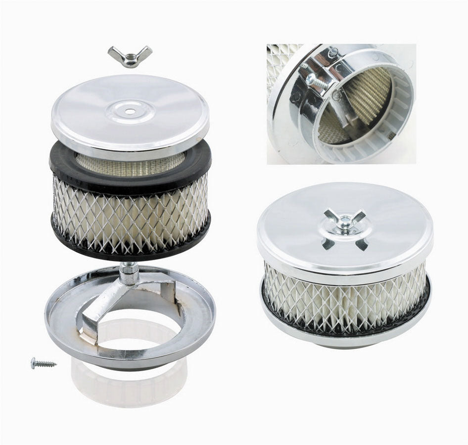 Mr. Gasket Chrome 4in Chrome Air Cleaner | 4354