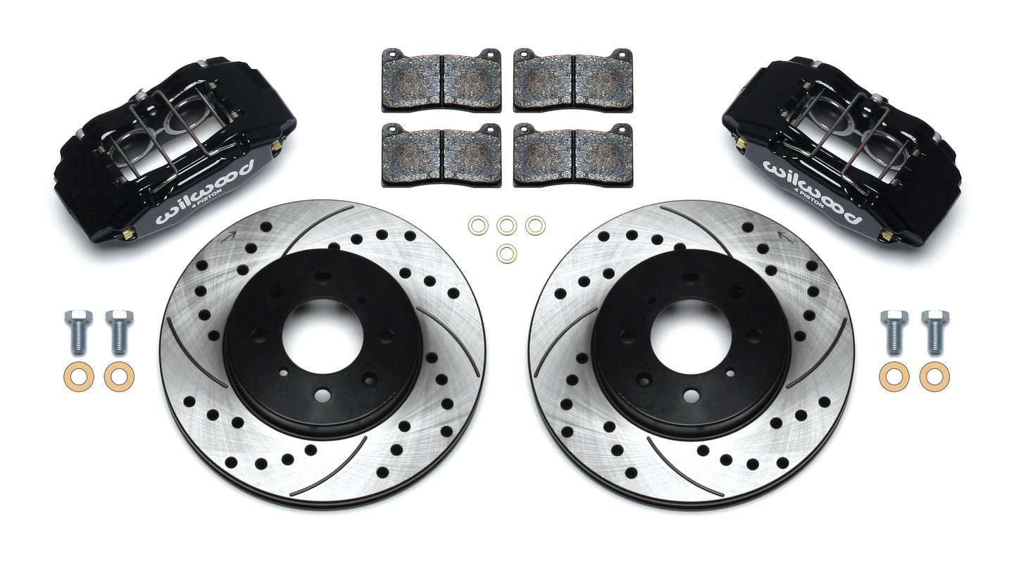 Brake Kit Front Honda/Acura Blk Drilled | WIL140-12996-D