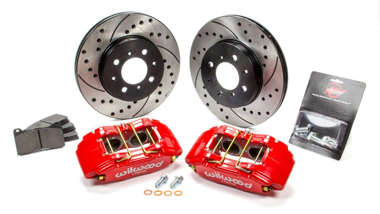 Brake Kit Front Honda/Acura Red Drilled | WIL140-12996-DR