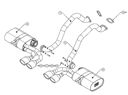 Borla 97-04 Chevrolet Corvette Axle-Back Exhaust System - EC-Type | 13921