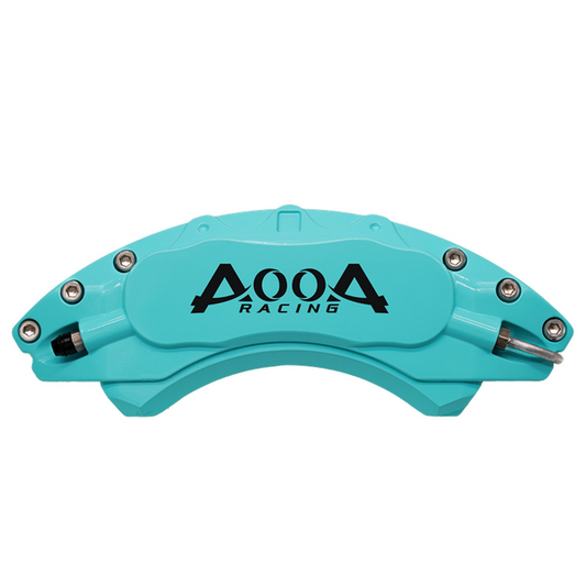 AOOA 05-09 Ford Mustang Aluminum Brake Caliper Covers for 16" wheels - Torquoise with Black Logo