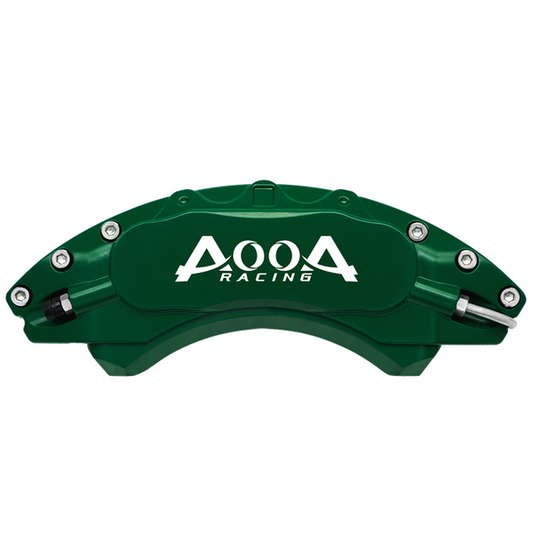 AOOA 05-09 Ford Mustang Aluminum Brake Caliper Covers for 16" wheels - Dark Green with Black Logo