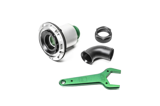 RADIUM Engineering  Universal  Remote Mount, Vented Female Dry Break, 1.5In Elbow | 20-1104-V