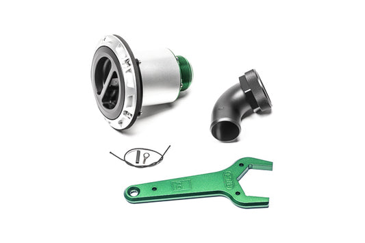 RADIUM Engineering  Universal  Remote Mount, Vented Standard Filler, 1.5In Elbow | 20-1105-V
