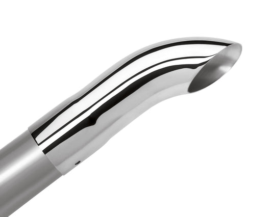 Borla 304 Stainless Steel 2.5" Inlet - 2.5" Single Round Turndown/ Turnout Outlet - 9" Long Tip. Set Screw Mounting Method | 20110