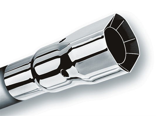 Borla 304 Stainless Steel 2.25" Inlet - 2.5" x 2.75" Single Square Intercooled Outlet - 6" Long Tip. Set Screw Mounting Method | 20112