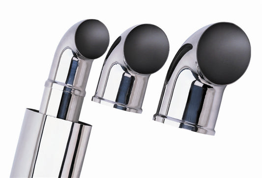 Borla 304 Stainless Steel 4" Inlet - 4" Single Round Turndown/ Turnout Outlet - 7" Long Tip. Weld | 20146