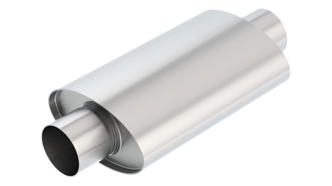 Borla 1 Multi-Core Racing Muffler For Rotary Engine Equipped Vehicles - 3" Center Inlet/ 3" Center Outlet 4.25" x 7.88" Oval x 16" Long Body 21" Overall Length. Universal | 400371