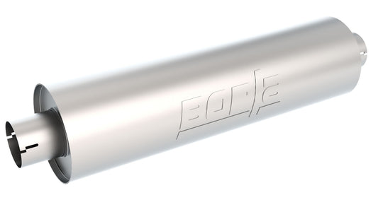 Borla 3" Center Inlet/ 3" Center Outlet 6.75" Round x 24" Long Body 29" Overall Length. Universal | 400436