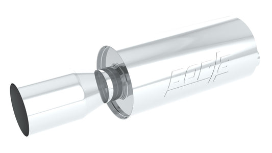Borla 2.25" Center Inlet/ Single 4.5" Round Tip 6.63" Round x 14" Long Body 23.34" Overall | 40058