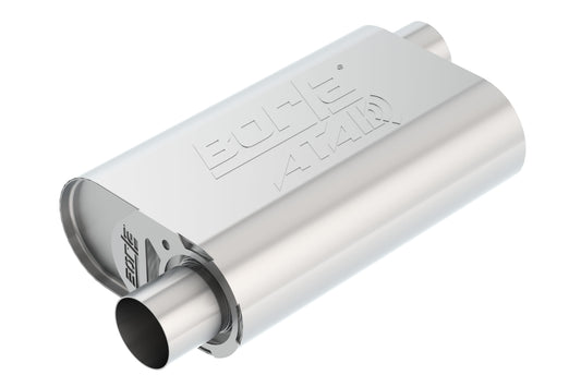 Borla ATAK(r) CrateMuffler Small Block Chevrolet High Output 350/ 383/ 406 V8 2.5" Offset/ Offset 14" x 4.35" x 9.10" Body | 400774