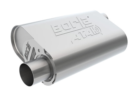 Borla ATAK(r) CrateMuffler Small Block Chevrolet Stock 283/ 327/ 350 V8 2.5" Offset/ Offset 14" x 4.35" x 9.10" Body | 400823