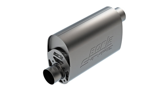 Borla 3 6.2L V8 Stock Output, 3" Offset Inlet/ 3" Offset Outlet, 6" x 10.34" Oval, 14" Long | 400959