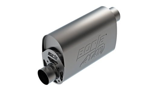 Borla 3 6.2L V8 Stock Output, 3" Offset Inlet/ 3" Offset Outlet, 6" x 10.34" Oval, 14" Long | 400960