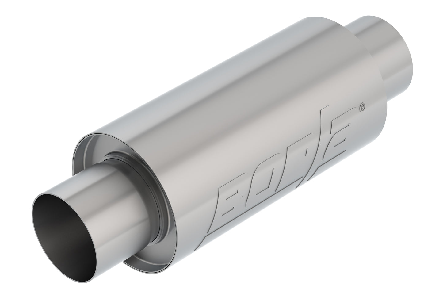 Borla 3" Center Inlet/ 3" Center Outlet 5" Round x 10" Long Body 15" Overall Length. Universal | 401339