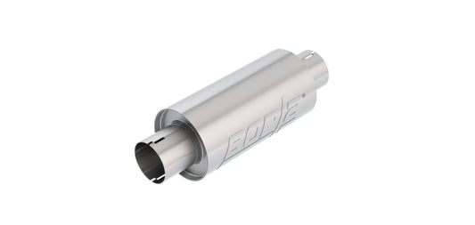 Borla 2.75" Center Inlet/ 2.75" Center Outlet 5" Round x 10" Long Body 15" Overall Length. Universal Part. Reversible | 401342