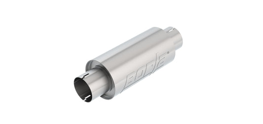 Borla 3" Center Inlet/ 3' Center Outlet 5" Round x 10" Long Body 15" Overall Length. Universal Part. Reversible | 401343