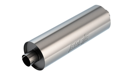 Borla 3" Center Inlet/ 3" Center Outlet 7.75" Round 24" Long Body 29" Overall Length. Universal Part. Reversible | 401662