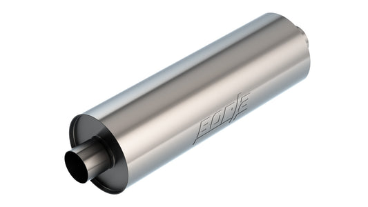 Borla 3" Center Inlet/ 3" Center Outlet 7.75" Round 24" Long Body 29" Overall Length. Universal Part. Reversible Design | 401663