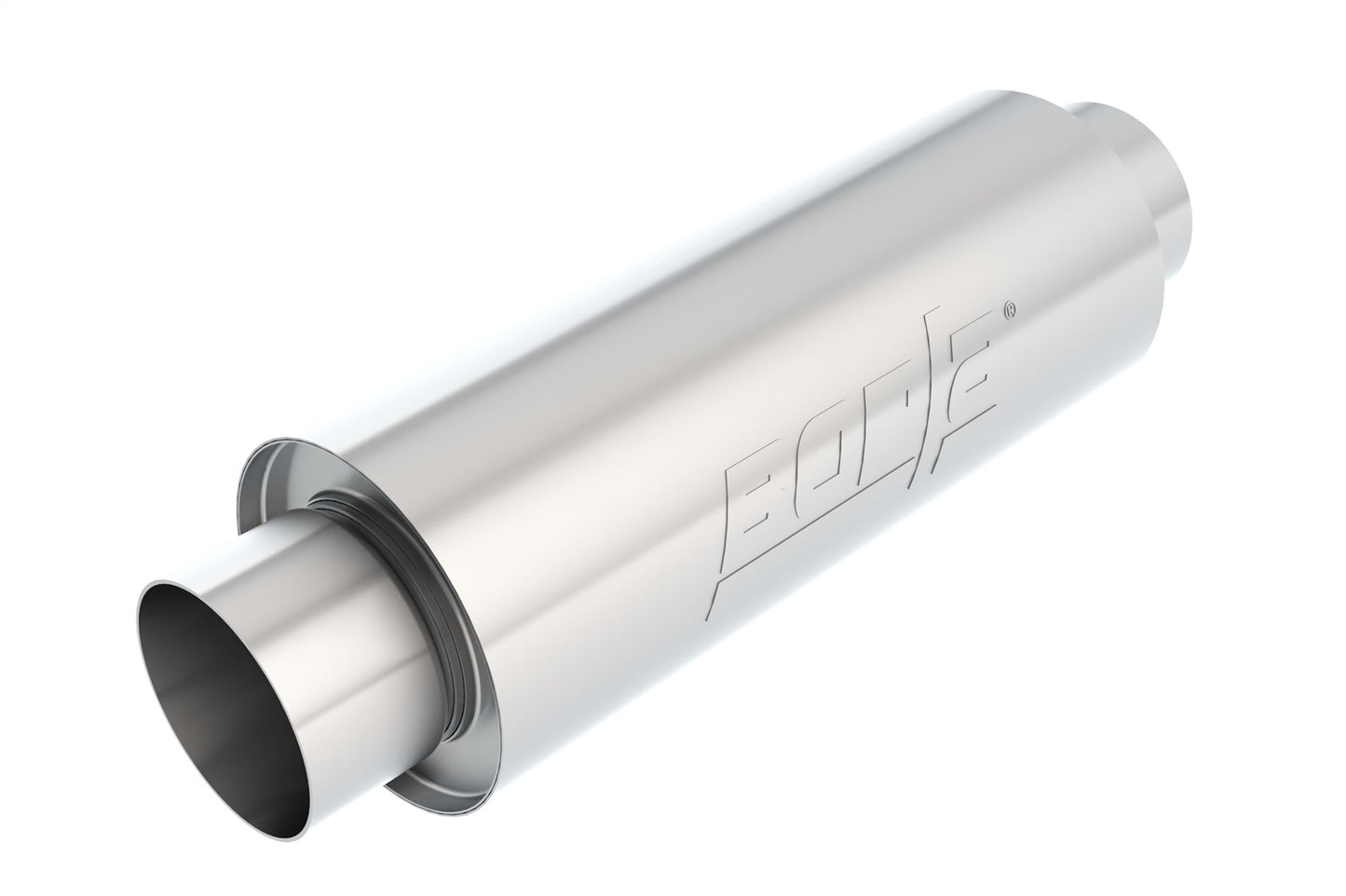 Borla 1 Multi-Core Racing Muffler For Venues Requiring A Muffler - 4" Center Inlet/ 4" Center Outlet 6.25" Round x 16" Long Body 21" Overall Length. Universal | 40741