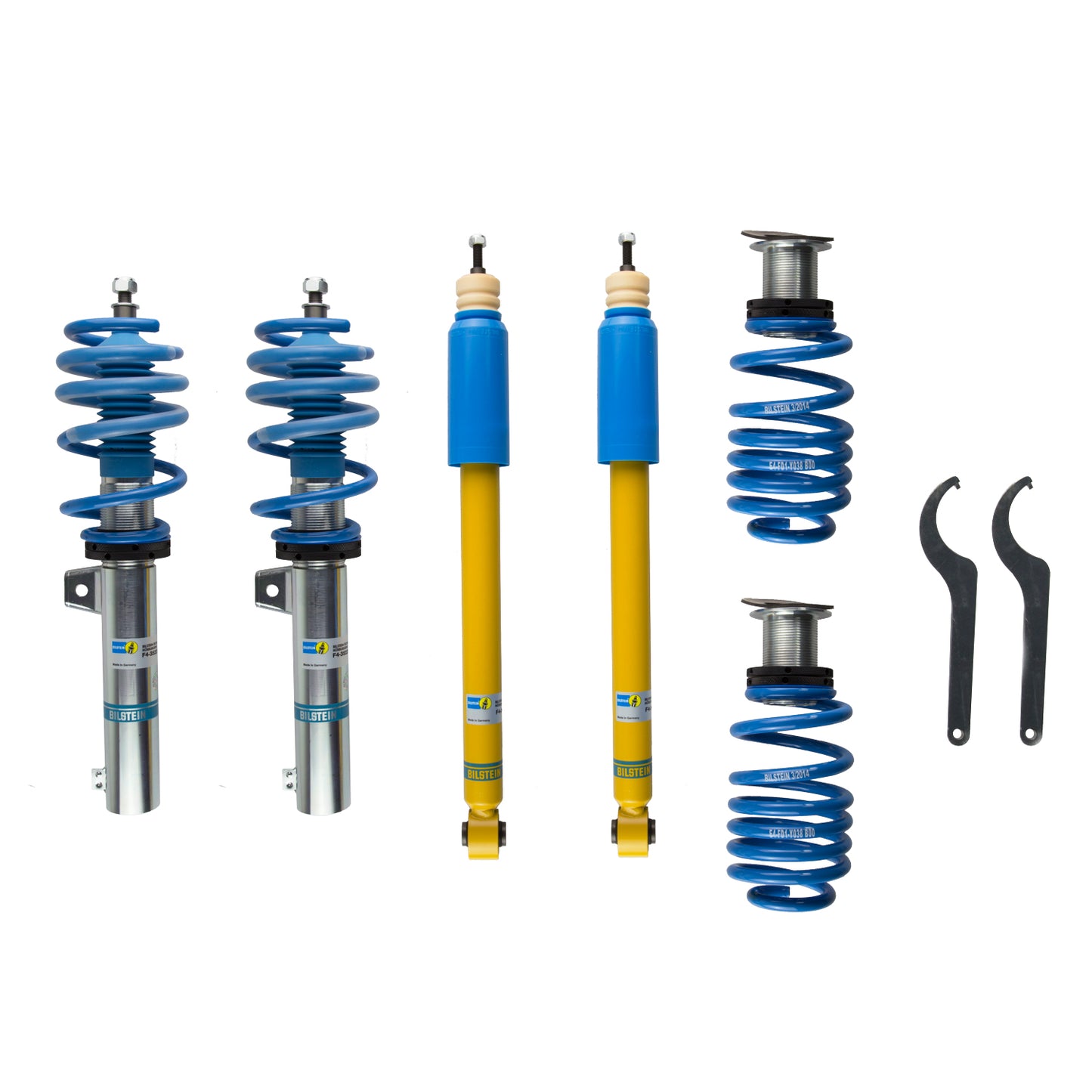 Bilstein B14 12-21 Audi A3, Golf VII 55mm Rigid axle Performance Suspension Kit | 47-229952
