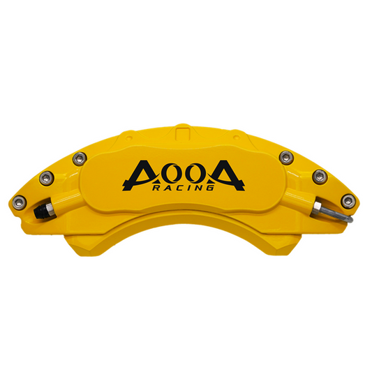 AOOA 16-18 Acura RDX Aluminum Brake Caliper Covers for 18" wheels - Yellow with Black Logo