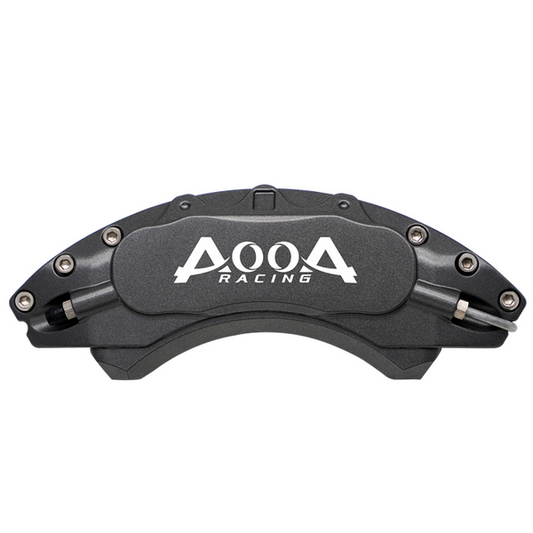 AOOA 05-09 Ford Mustang Aluminum Brake Caliper Covers for 16" wheels - Volcanic Grey with White Logo