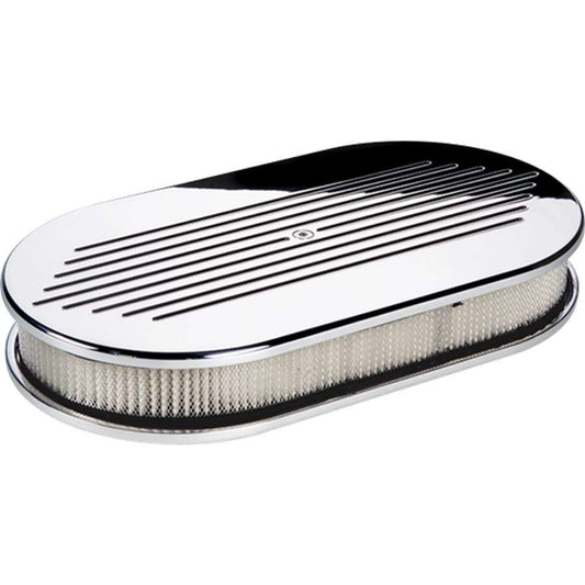 Billet Specialties Polished Large Oval Ball Milled Air Cleaner | 15420