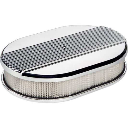 Billet Specialties Polished Small Ribbed Oval Air Cleaner | 15630