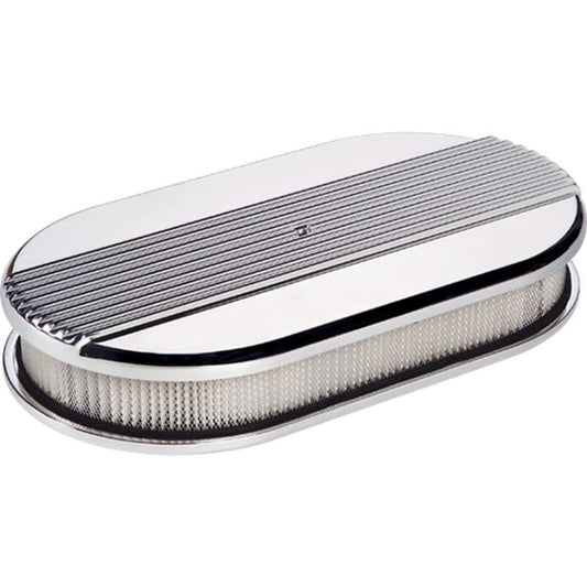Billet Specialties Polished Large Ribbed Oval Air Cleaner | 15640