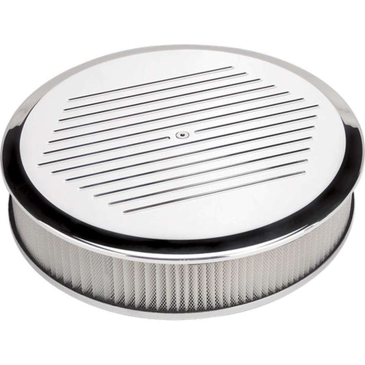 Billet Specialties Polished Air Cleaner 14in Round Ball Milled Polished | 15820