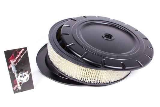 Billet Specialties Black Powder Coat 14 in Air Cleaner Vintage Black | BLK15830